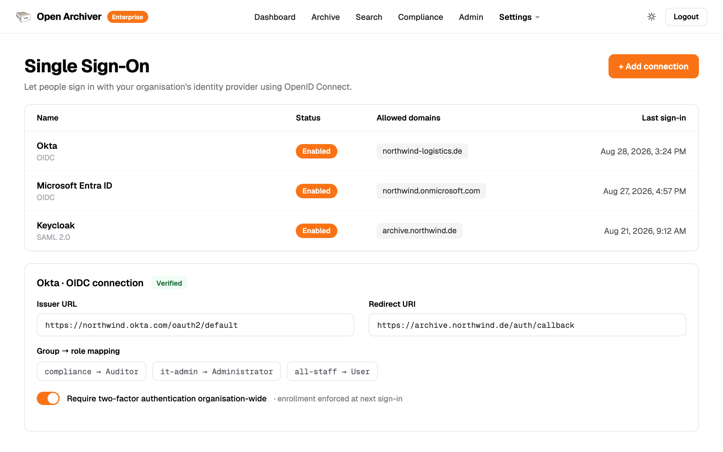 Inicio de sesión único y control de acceso